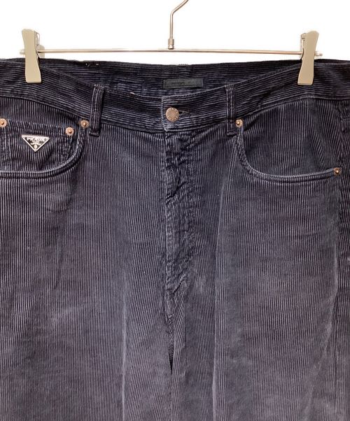 PRADA（プラダ）PRADA (プラダ) 24AW Corduroy baggy jeans（コーデュロイ バギージーンズ） ネイビー サイズ:Sの古着・服飾アイテム