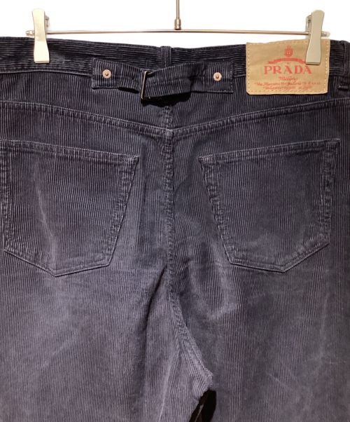 PRADA（プラダ）PRADA (プラダ) 24AW Corduroy baggy jeans（コーデュロイ バギージーンズ） ネイビー サイズ:Sの古着・服飾アイテム