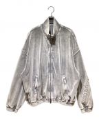 ALEXANDER WANGアレキサンダー・ワン）の古着「Embossed logo velour track jacket（エンボスロゴベロアトラックジャケット）」｜グレー