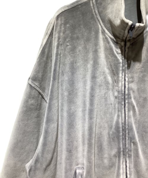 ALEXANDER WANG（アレキサンダー・ワン）ALEXANDER WANG (アレキサンダーワン) Embossed logo velour track jacket（エンボスロゴベロアトラックジャケット） グレー サイズ:Mの古着・服飾アイテム