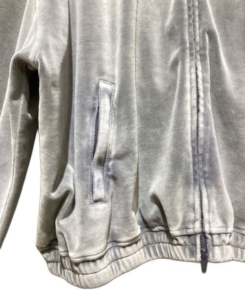 ALEXANDER WANG（アレキサンダー・ワン）ALEXANDER WANG (アレキサンダーワン) Embossed logo velour track jacket（エンボスロゴベロアトラックジャケット） グレー サイズ:Mの古着・服飾アイテム