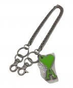 AMI PARISアミ パリス）の古着「ロゴチャーム付ウォレットチェーン」｜グリーン