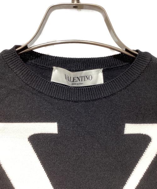VALENTINO（ヴァレンティノ）VALENTINO (ヴァレンティノ) ロゴニットワンピース ブラック サイズ:XXSの古着・服飾アイテム