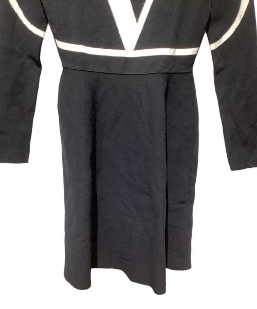 VALENTINO（ヴァレンティノ）VALENTINO (ヴァレンティノ) ロゴニットワンピース ブラック サイズ:XXSの古着・服飾アイテム