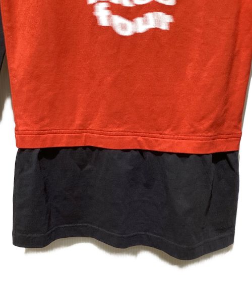 BALENCIAGA（バレンシアガ）BALENCIAGA (バレンシアガ) ダブルレイヤードカットソー レッド サイズ:XSの古着・服飾アイテム