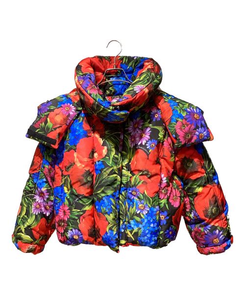 DOLCE & GABBANA（ドルチェ＆ガッバーナ）DOLCE & GABBANA (ドルチェ＆ガッバーナ) Flower Pattern Padded Jacket（フラワー総柄ジャケットパデッド） レッド×ブルー サイズ:36の古着・服飾アイテム