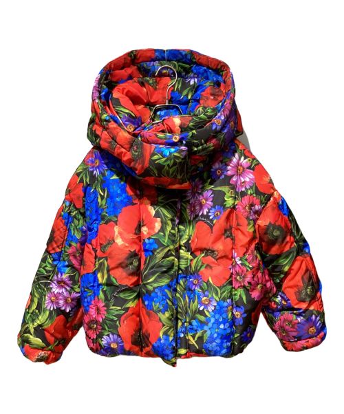 DOLCE & GABBANA（ドルチェ＆ガッバーナ）DOLCE & GABBANA (ドルチェ＆ガッバーナ) Flower Pattern Padded Jacket（フラワー総柄ジャケットパデッド） レッド×ブルー サイズ:36の古着・服飾アイテム