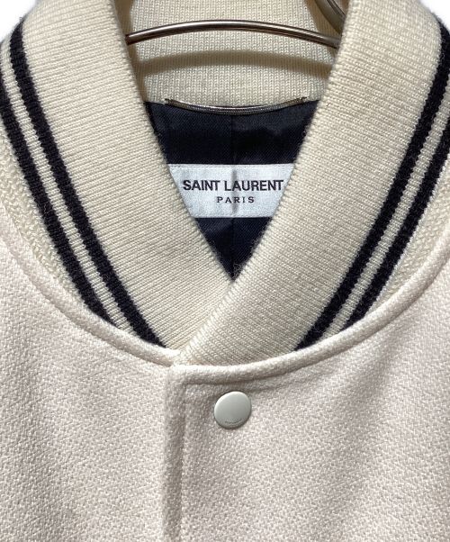 Saint Laurent Paris（サンローランパリ）Saint Laurent Paris (サンローランパリ) TEDDY JACKET（テディジャケット） ホワイト サイズ:54の古着・服飾アイテム