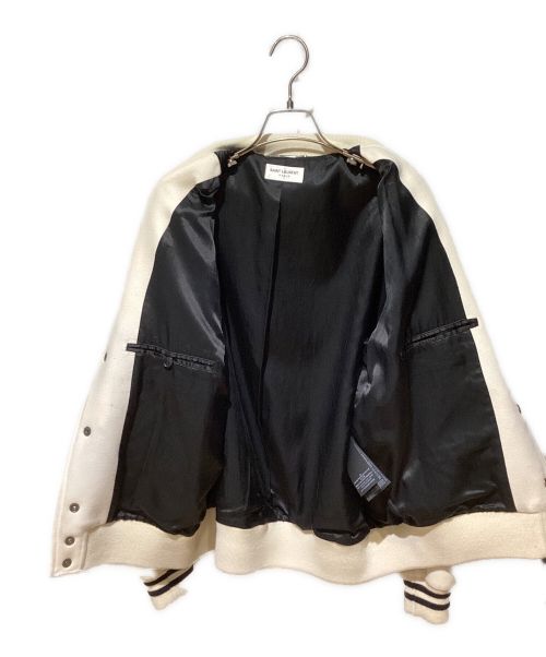 Saint Laurent Paris（サンローランパリ）Saint Laurent Paris (サンローランパリ) TEDDY JACKET（テディジャケット） ホワイト サイズ:54の古着・服飾アイテム