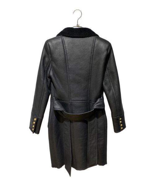 BALMAIN（バルマン）BALMAIN (バルマン) mouton coat（ムートンコート） ブラック サイズ:34の古着・服飾アイテム