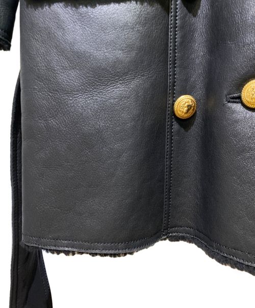 BALMAIN（バルマン）BALMAIN (バルマン) mouton coat（ムートンコート） ブラック サイズ:34の古着・服飾アイテム