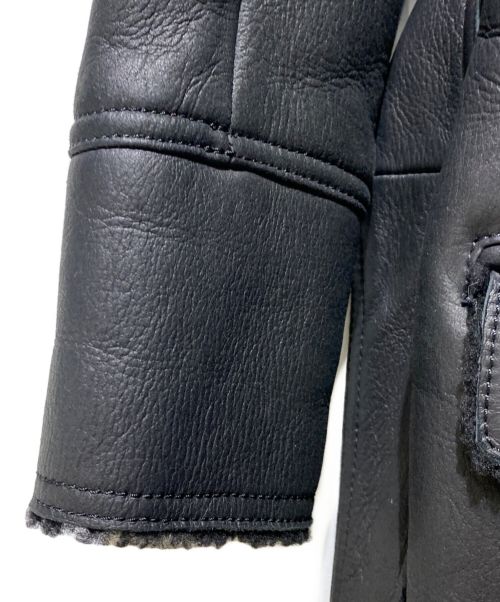 BALMAIN（バルマン）BALMAIN (バルマン) mouton coat（ムートンコート） ブラック サイズ:34の古着・服飾アイテム