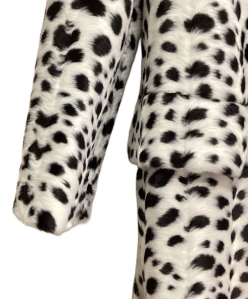 MIU MIU（ミュウミュウ）MIU MIU (ミュウミュウ) Dalmatian Chester Coat（ダルメシアンチェスターコート） ホワイト サイズ:36の古着・服飾アイテム