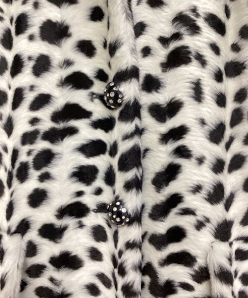 MIU MIU（ミュウミュウ）MIU MIU (ミュウミュウ) Dalmatian Chester Coat（ダルメシアンチェスターコート） ホワイト サイズ:36の古着・服飾アイテム