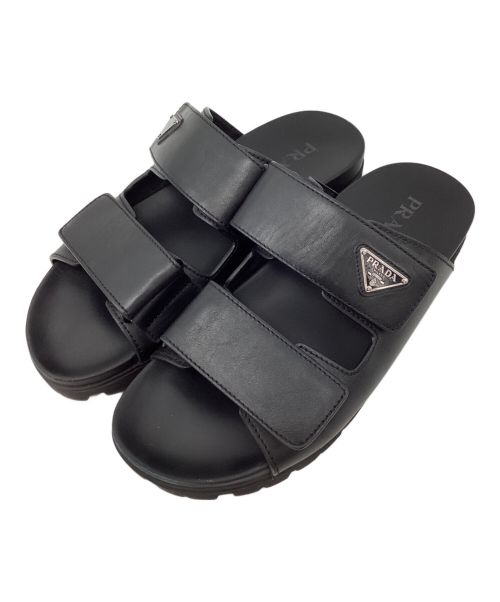 PRADA（プラダ）PRADA (プラダ) slide sandal（スライドサンダル） ブラック サイズ:9の古着・服飾アイテム