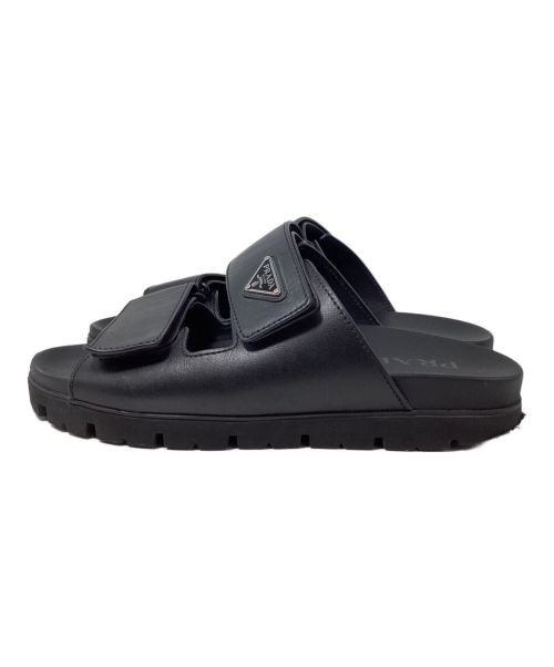 PRADA（プラダ）PRADA (プラダ) slide sandal（スライドサンダル） ブラック サイズ:9の古着・服飾アイテム