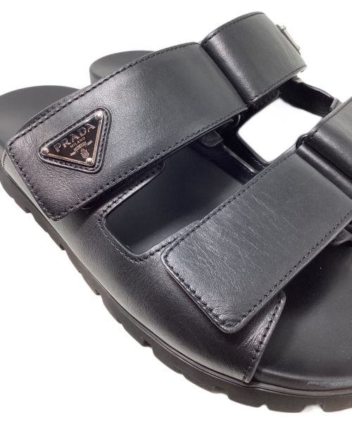 PRADA（プラダ）PRADA (プラダ) slide sandal（スライドサンダル） ブラック サイズ:9の古着・服飾アイテム
