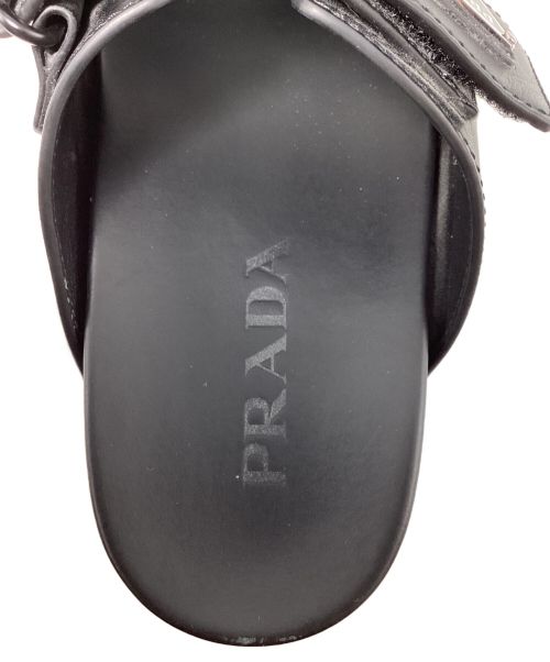 PRADA（プラダ）PRADA (プラダ) slide sandal（スライドサンダル） ブラック サイズ:9の古着・服飾アイテム