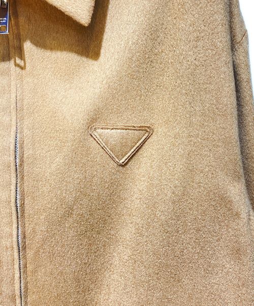 PRADA（プラダ）PRADA (プラダ) キャメルヘア ブルゾンジャケット ブラウン サイズ:Mの古着・服飾アイテム