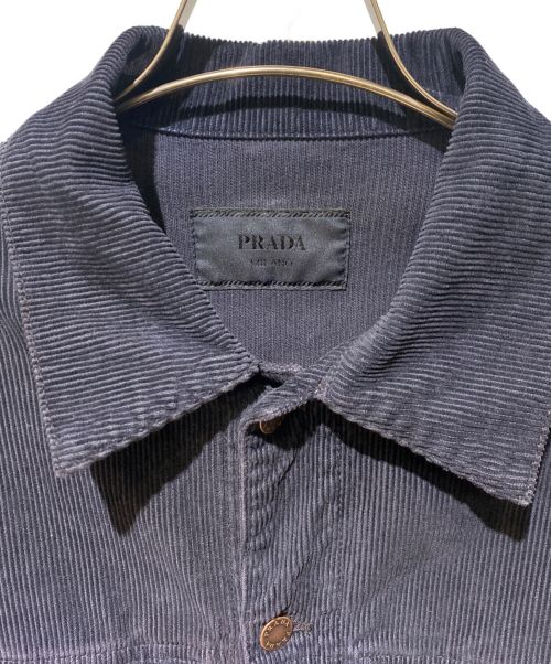PRADA（プラダ）PRADA (プラダ) コーデュロイ ブルゾンジャケット ネイビー サイズ:Mの古着・服飾アイテム
