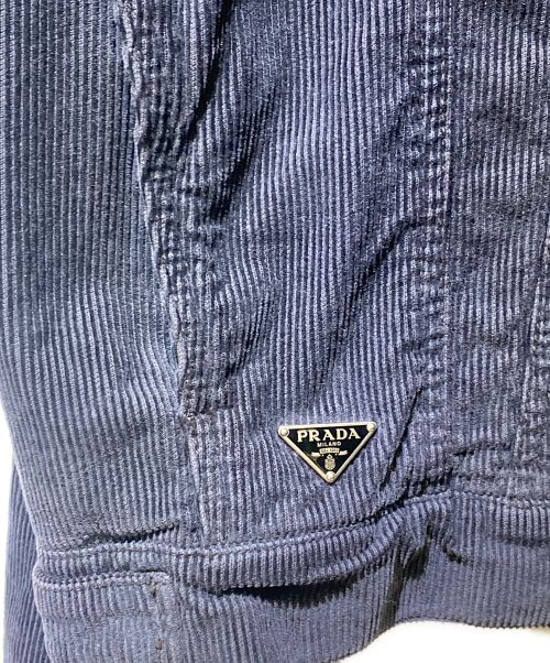 PRADA（プラダ）PRADA (プラダ) コーデュロイ ブルゾンジャケット ネイビー サイズ:Mの古着・服飾アイテム
