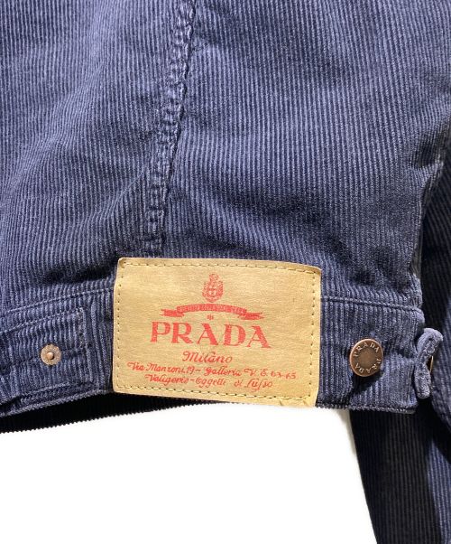 PRADA（プラダ）PRADA (プラダ) コーデュロイ ブルゾンジャケット ネイビー サイズ:Mの古着・服飾アイテム