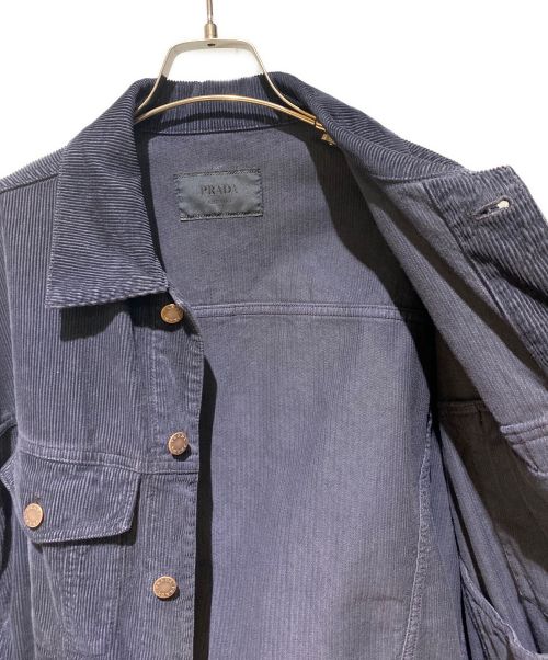 PRADA（プラダ）PRADA (プラダ) コーデュロイ ブルゾンジャケット ネイビー サイズ:Mの古着・服飾アイテム