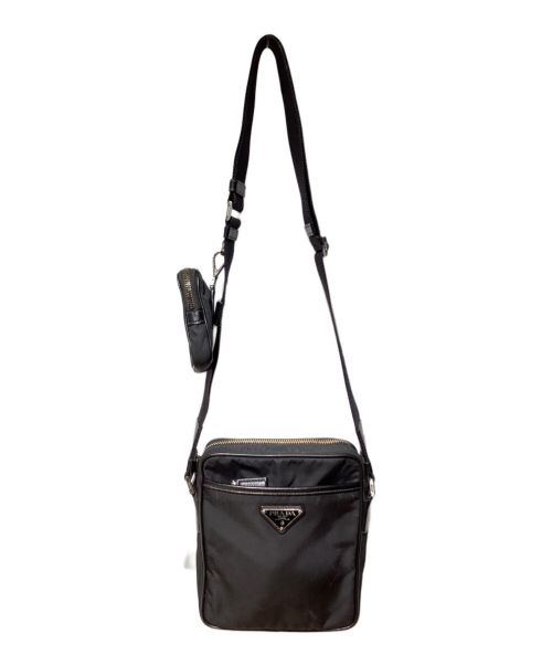PRADA（プラダ）PRADA (プラダ) ReNylon+SAFFIANO Square Shoulder Bag（リナイロン＋サフィアーノスクエアショルダーバッグ） ブラック サイズ:-の古着・服飾アイテム