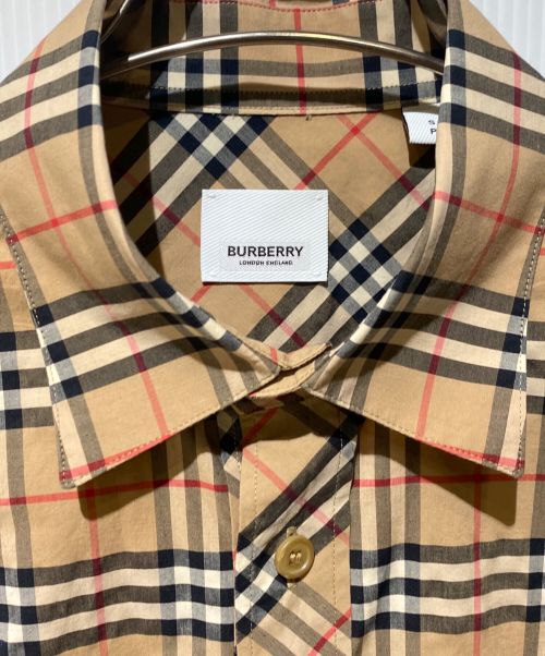 BURBERRY（バーバリー）BURBERRY (バーバリー) nova check shirt（ノバチェックシャツ） ベージュ サイズ:Sの古着・服飾アイテム