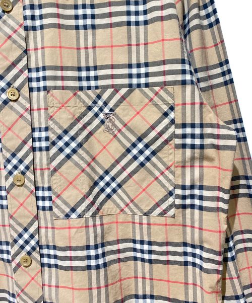 BURBERRY（バーバリー）BURBERRY (バーバリー) nova check shirt（ノバチェックシャツ） ベージュ サイズ:Sの古着・服飾アイテム