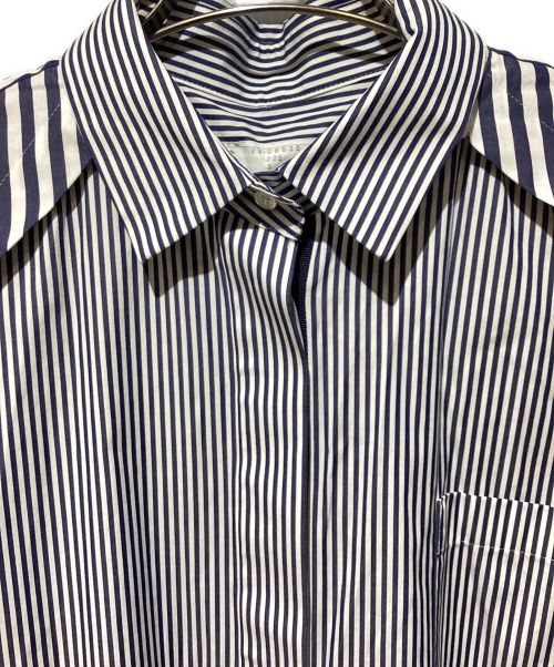 sacai（サカイ）sacai (サカイ) 23SS Bianco maxi shirt with cut-out sleeves（ビアンコマキシシャツウィズカットアウトスリーブ） ブルー サイズ:3の古着・服飾アイテム