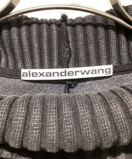 ALEXANDER WANG（アレキサンダー・ワン）ALEXANDER WANG (アレキサンダーワン) 24AW roll-neck drop-shoulder jumper(ロールネックドロップショルダージャンパー) ブラック サイズ:Mの古着・服飾アイテム