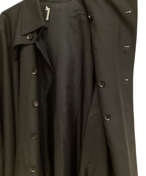 GROUND Y（グラウンドワイ）GROUND Y (グラウンドワイ) 21AW T／W gabardine Big cape cloak(21AW T／W ギャバジンビッグケープクローク) ブラック サイズ:3の古着・服飾アイテム
