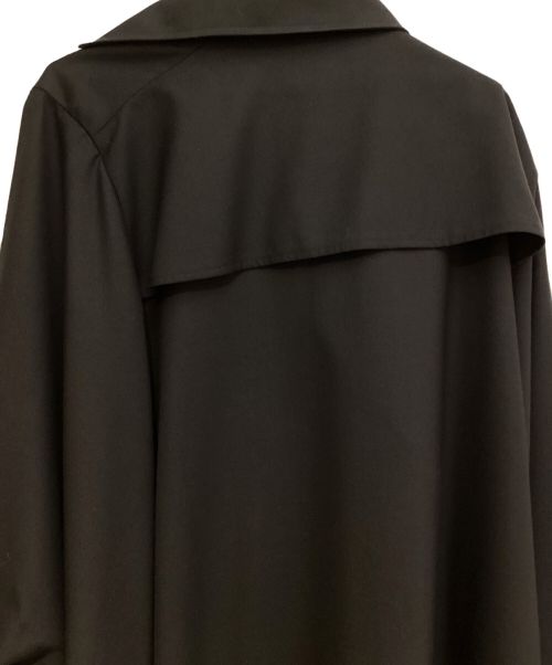 GROUND Y（グラウンドワイ）GROUND Y (グラウンドワイ) 21AW T／W gabardine Big cape cloak(21AW T／W ギャバジンビッグケープクローク) ブラック サイズ:3の古着・服飾アイテム