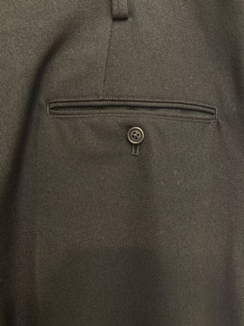Yohji Yamamoto pour homme（ヨウジヤマモト プールオム）Yohji Yamamoto pour homme (ヨウジヤマモト プールオム) ARMY GABARDINE TUCK PANTS ブラック サイズ:SIZE 3の古着・服飾アイテム