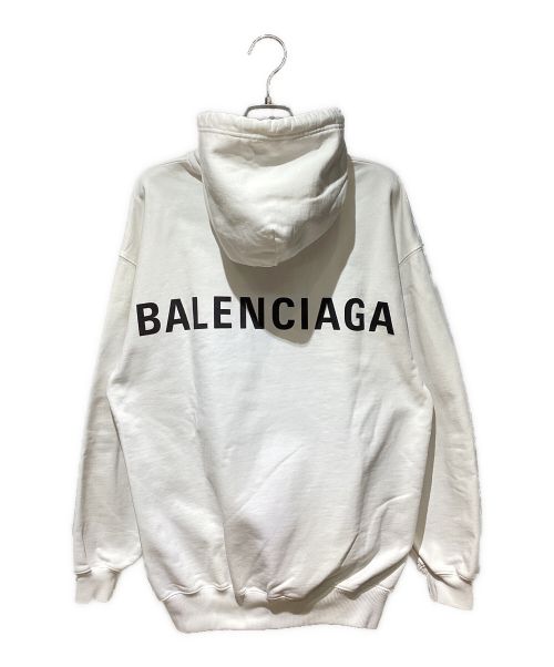 BALENCIAGA（バレンシアガ）BALENCIAGA (バレンシアガ) バックロゴフーディ ホワイト サイズ:XSの古着・服飾アイテム
