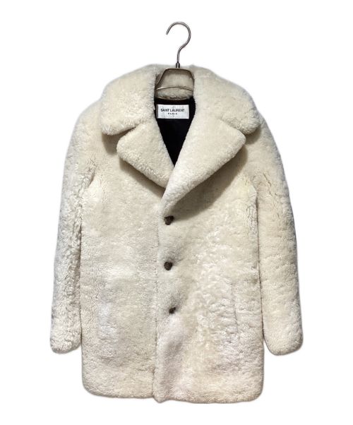 Saint Laurent Paris（サンローランパリ）Saint Laurent Paris (サンローランパリ) ボアコート ホワイト サイズ:34の古着・服飾アイテム
