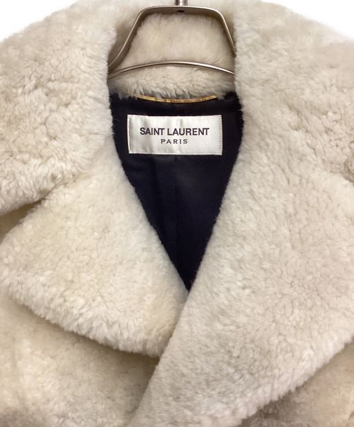Saint Laurent Paris（サンローランパリ）Saint Laurent Paris (サンローランパリ) ボアコート ホワイト サイズ:34の古着・服飾アイテム