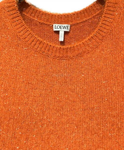 LOEWE（ロエベ）LOEWE (ロエベ) 23SS SPARKLE SWEATER(スパークルセーター) オレンジ サイズ:XSの古着・服飾アイテム