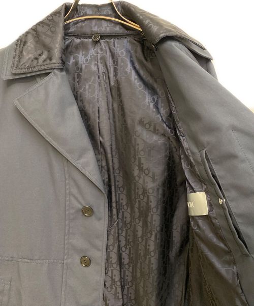 Dior（ディオール）Dior (ディオール) 裏地オブリーク柄コート ネイビー サイズ:44の古着・服飾アイテム