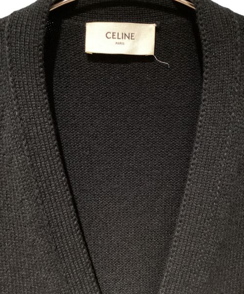 CELINE（セリーヌ）CELINE (セリーヌ) 22AW Trionf Wool Cashmere Cardigan（トリオンフウールカシミア混カーディガン） ブラック サイズ:Sの古着・服飾アイテム