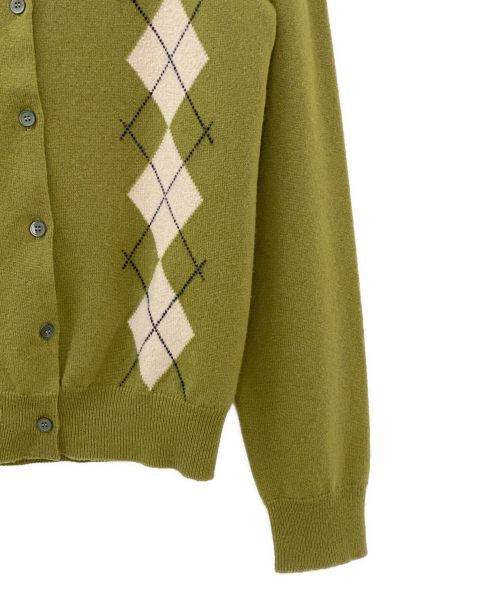 MIU MIU（ミュウミュウ）MIU MIU (ミュウミュウ) カシミアニットカーディガン グリーン サイズ:38の古着・服飾アイテム