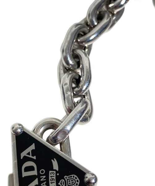 PRADA（プラダ）PRADA (プラダ) ロゴプレートブレスレット ブラック サイズ:-の古着・服飾アイテム