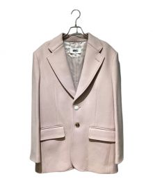 MM6 Maison Margiela（エムエムシックスメゾンマルジェラ）の古着「Elbow Patch Wool Jacket（エルボーパッチウールジャケット）」｜ピンク