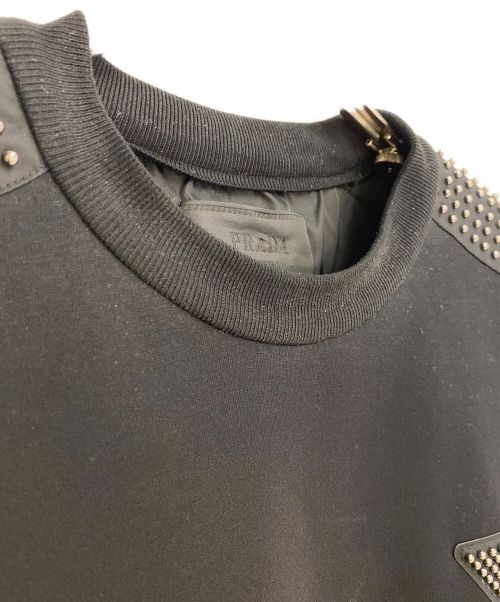 PRADA（プラダ）PRADA (プラダ) スタッズスウェット ブラック サイズ:XLの古着・服飾アイテム