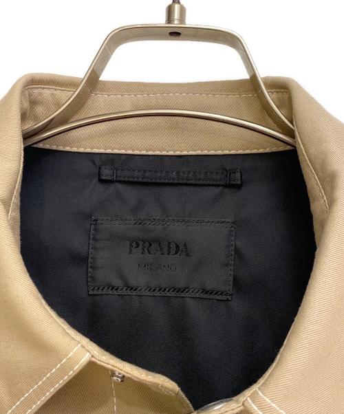 PRADA（プラダ）PRADA (プラダ) ストレッチコットン シャツ ベージュ サイズ:Lの古着・服飾アイテム