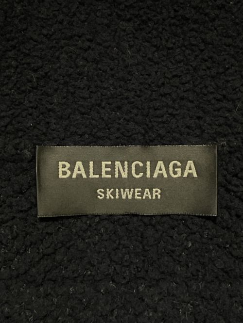 BALENCIAGA（バレンシアガ）BALENCIAGA (バレンシアガ) ラバーロゴハーフジップハイネックニット ブラック サイズ:XSの古着・服飾アイテム