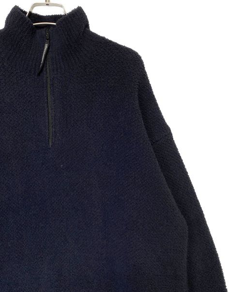 BALENCIAGA（バレンシアガ）BALENCIAGA (バレンシアガ) ラバーロゴハーフジップハイネックニット ブラック サイズ:XSの古着・服飾アイテム