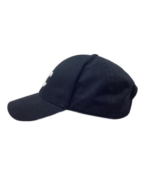 CELINE（セリーヌ）CELINE (セリーヌ) Triomphe Baseball Cap（トリオンフ ベースボールキャップ） ブラック サイズ:Lの古着・服飾アイテム