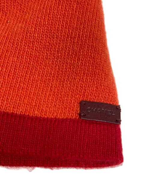 CHANEL（シャネル）CHANEL (シャネル) カシミヤVネック半袖ニット オレンジ サイズ:42の古着・服飾アイテム